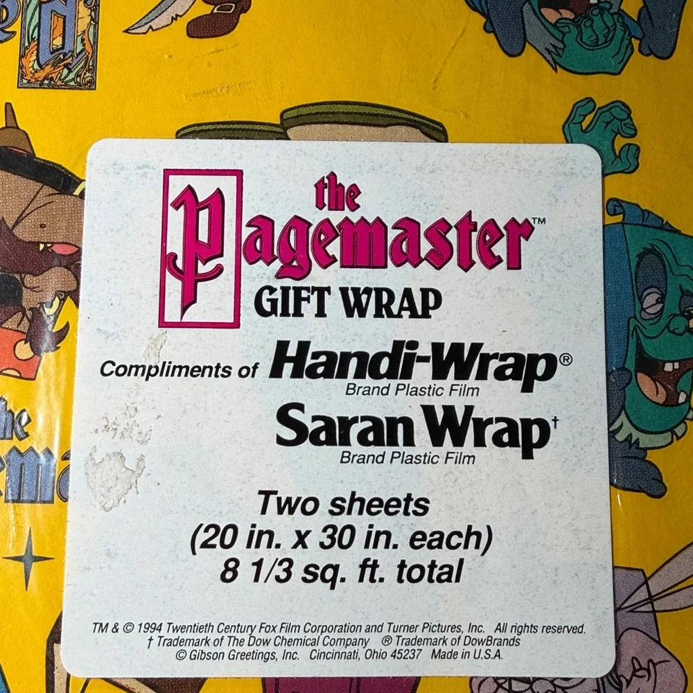 5/$25 VINTAGE Birthday Wrapping Paper The Pagemaster
